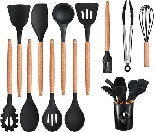 12 Pcs Cooking Utensils Set طقم أدوات مطبخ مكون من 12 قطعة